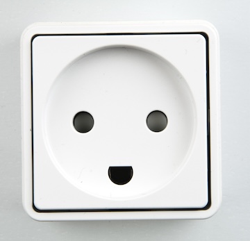 Danish electical plug looks like a face